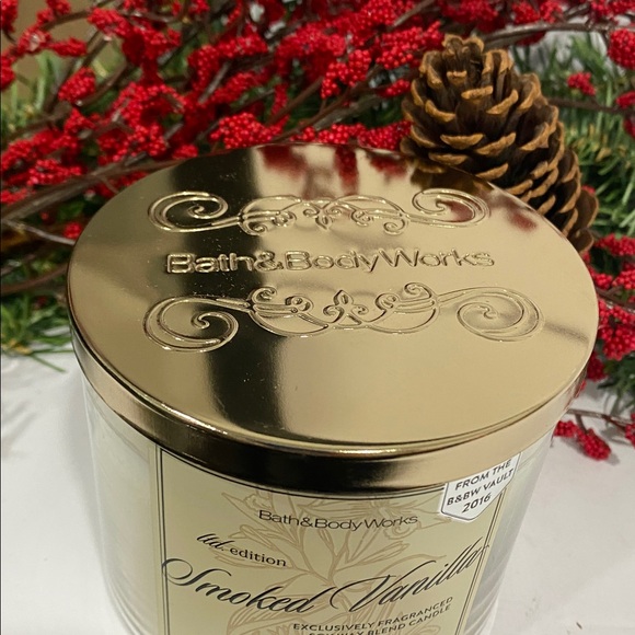 Bath & Body Works Limited Edition “Smoked Vanilla” New 3 Wick Candle - Picture 4 of 7
